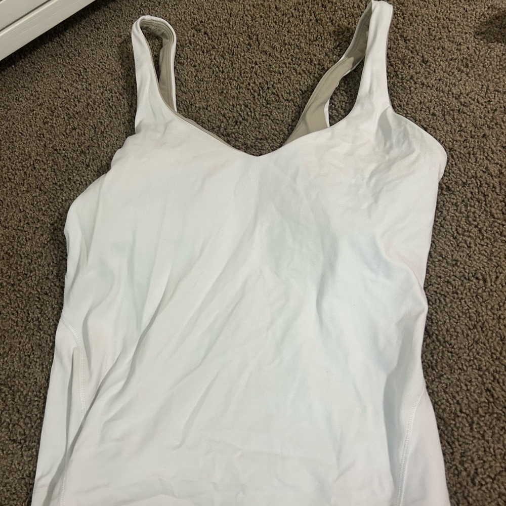 White Lululemon Women's tank